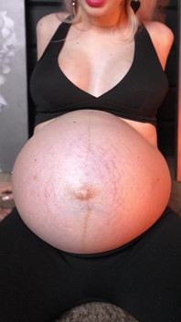 Pregnant, Huge Belly and Leggings Fetish