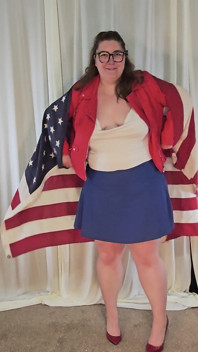 Lange dikke bbw probeert world cup-outfits