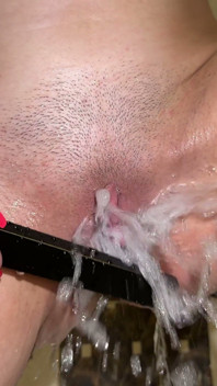 Creampie and a Buttplug in My Ass! Showering My Pussy Close-up!
