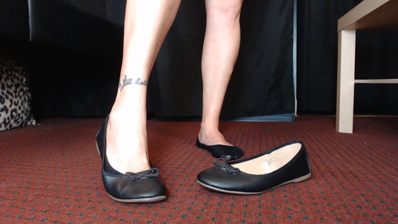 Abby Anna: Liner sokken zwarte ballet flats schoenspel