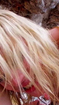 Stepdad fucks blonde teen Lillian in the ass right on the beach