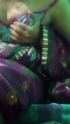 Indian Gay Crossdresser in Pink Saree Pressing and Milking His Boobs so Hard and Enjoying the Hardcore Sex