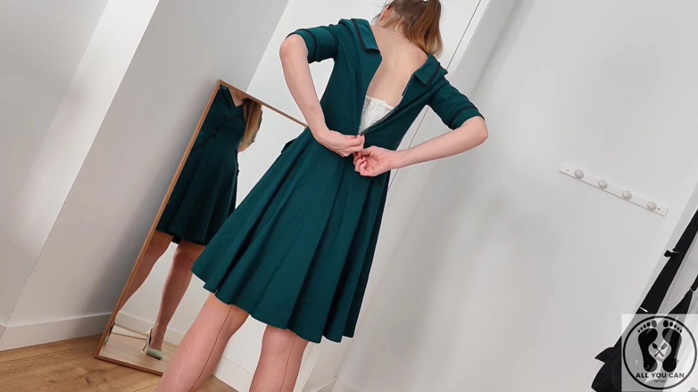 All You Can Fetish: Milf Alice Maze vintage lingerie vestido verde cei sexo swing