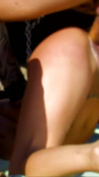 On the beach a little covert the two hot dicks fuck sluts with hot holes always ready to use