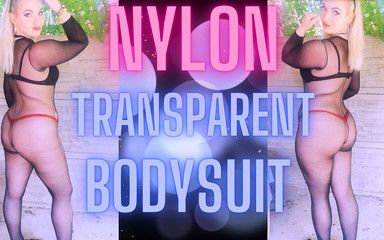 Monika Nylon: (56) Nylon Transparent Bodysuit