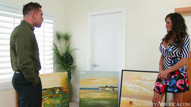 Naughty America: Ariella ferrera trading-kunst, während sie Johnnys harten schwanz fickt!