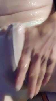 Watching Porn While Jerking off with Lots of Lube Wearing White Pantyhose