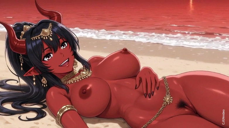 Hot girl dancing: 131. Lapisan Demon Merah yang cantik di pantai (Ai Animation)