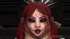 Sexy college girl slave gets fucked hard in her ass by sci-fi dickgirl in the lab thumbnail