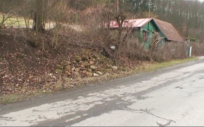 Alfacontent World: Sexy garota de cabelos escuros é pega e fodida na floresta