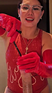 ラテックス手袋によるディープサウンディングと搾乳