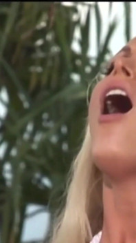 Hot lesbian sex with Tera Patrick and Nikki Benz eating pussy on the beach