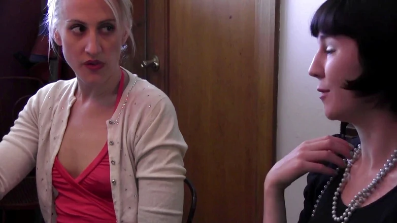 Lezdom Power: Whipping and fingering her little brunette toy