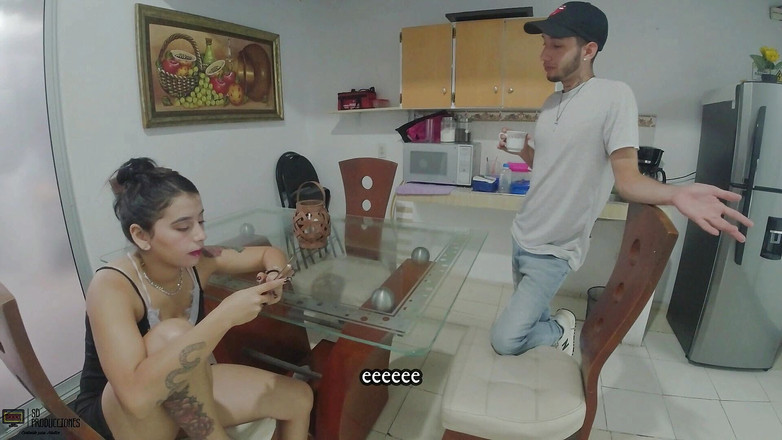 Vayolet: 큰 오럴 정액 - cara - 스페인어 포르노로 내 발열을 없애주는 좋은 의붓여동생이 있어