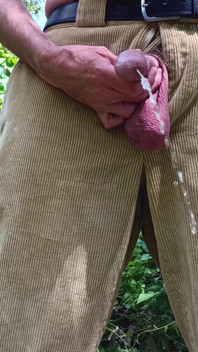 Ao ar livre cruzando grande pau sem cortes mijando, se masturbando, deliciosa gozada cremosa close-up usando cordas - Rockard Daddy