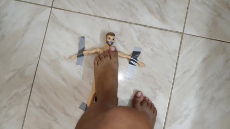 Isabel: Foot Humiliation with Tiny Man