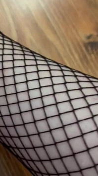 Fishnet Stockings on Feet