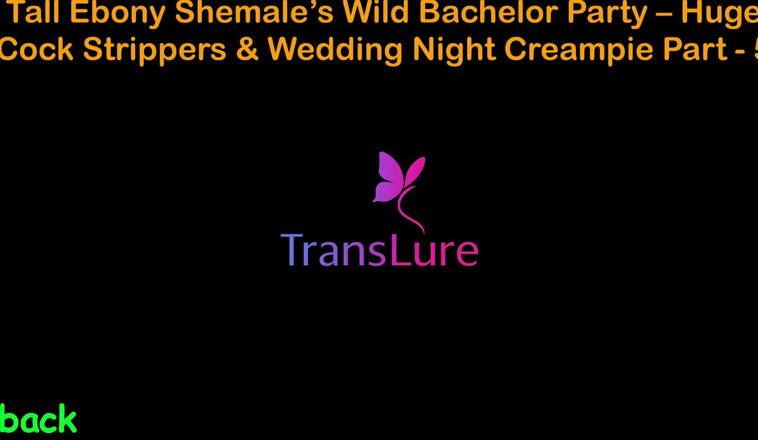 TransLure: Englische audio-sexgeschichte - große wilde bachelor party der großen ebenholz-transe - riesige...