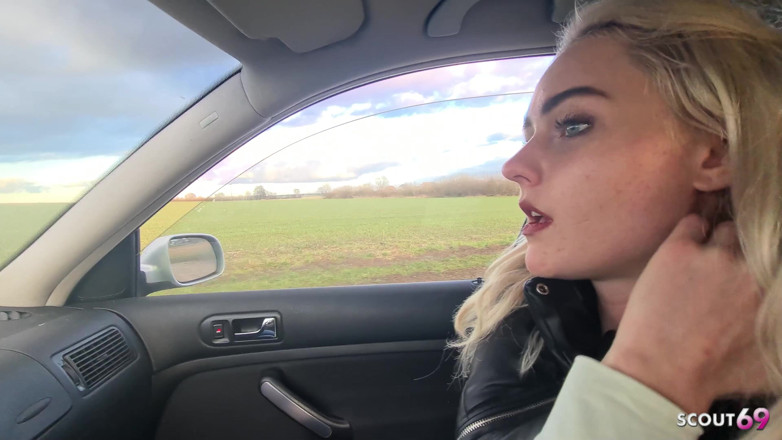 Scout69: สาวผมทองเยอรมัน นักเดินทาง autostop ถูกจับขึ้นรถแล้วเสี่ยงเย็ดกลางแจ้งมุม POV ในรถ