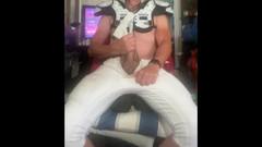 JockDad87: Jockdad87 Nuts in His Football Pads & Pants