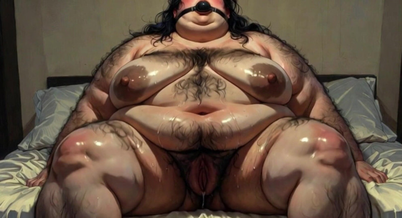 YOUR BEST FANTASY: Obese SSBBW Gagged in Bondage - Fear Mixed with Wet Hairy...