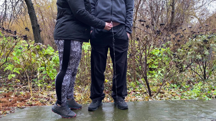 Thumbnail of Sports mother-in-law after jogging in the park holds son-in-law's penis