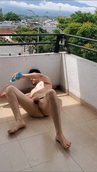 Webcam Show in the Balcony