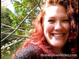 Homegrown BBW: Big beautiful redhead Jennifer takes outdoor dick