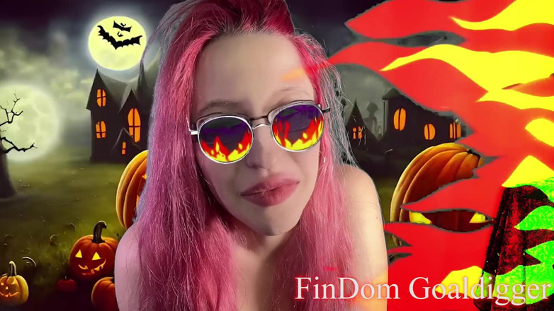 FinDom Goaldigger: Transformare în pulă ștearsă de Halloween