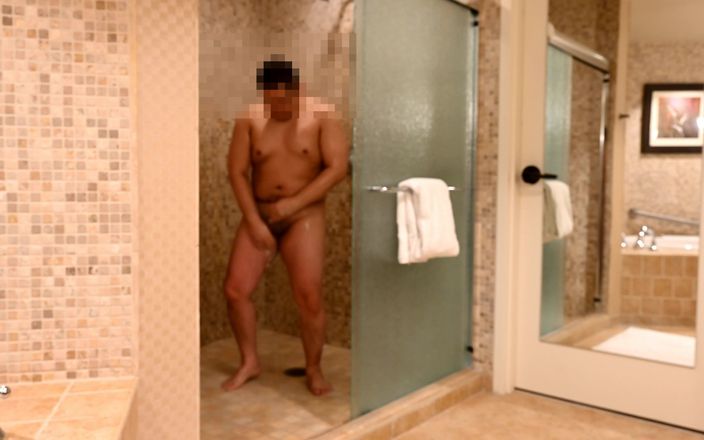 Azn Dad Man: Asiatischer mann volle dusche, masturbation und sperma
