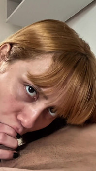 Wet Blowjob of Stepdaughter Preparing Her Ass