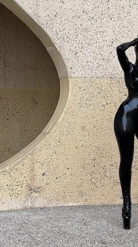 Bayan fetilicious bts açık havada ağır kauçukla çekim