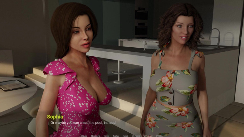 3D Cartoon Porn: Away From Home 34 - Liam Eats Eva’s Pussy in the Kitchen...