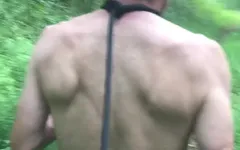 Leash Lead Around Parkk Trail & Almost Get Caught