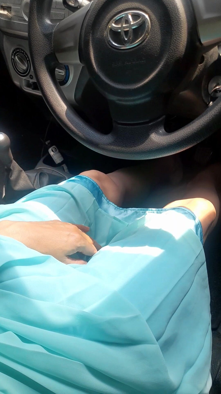 Naomisinka: Kom klaar met blauwe chiffon-jurk met satijnen voering