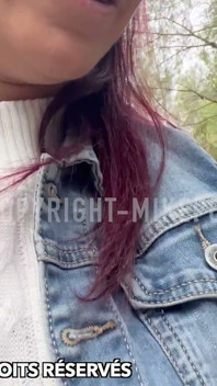 This Little Slut Goes Into the Forest to Get Fucked in the Back of the Pickup