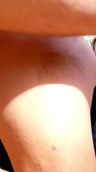 Blonde hot teen Milya wild outdoor fuck with cumshot