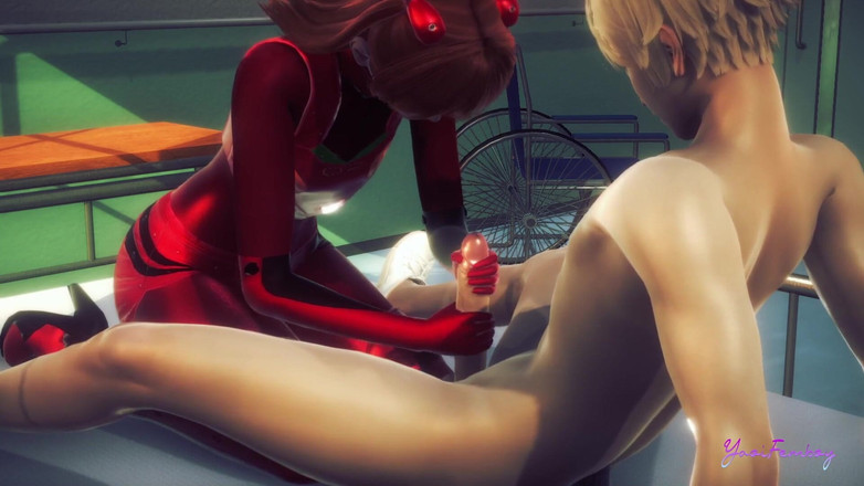 Yaoitube: Evangelion Asuka - Je Asuka Femboy připravena spolknout všechno to sperma?