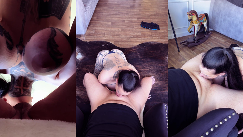 MissAlessaMilano: 3 Kamera v 1 videu orální sex a nadržená prsa