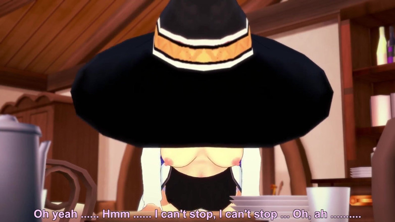 Wraith ward: Roxy esfregando no canto da mesa - Mushoku Tensei Hentai