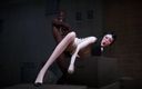 Soi Hentai: Танцовщица с большими сиськами получает тройничок с большим черным членом, часть 02 - 3D анимация V594
