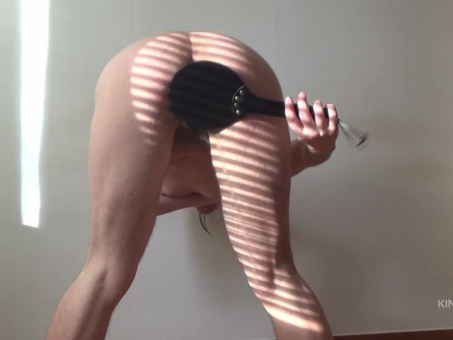 Hairy Pussy Paddling - Bare Assed and Nude Paddling (FTM hairy pussy BDSM)