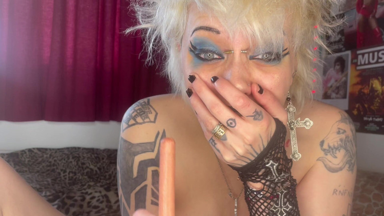 Glitterqueen1999: Step-sister Bites off Your Tiny Cock and Eats It Penectomy