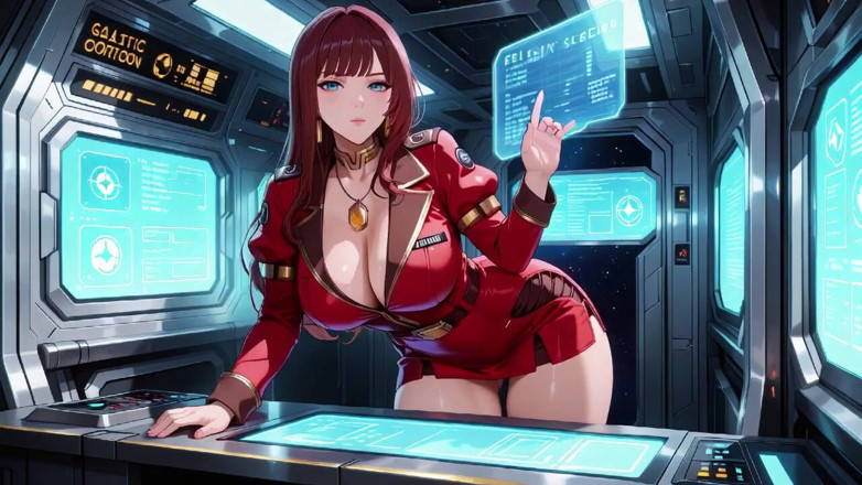Tay Swift X: Roodharige commandant! Privémomenten in de Sci-fi ship cockpit