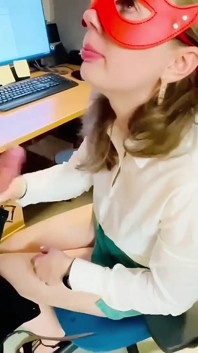 사무실 정액 먹기, 사무실에서의 하루, 소다 오럴과 정액, 상사 자지를 빨고 정액을 먹는 바람둥이 마누라