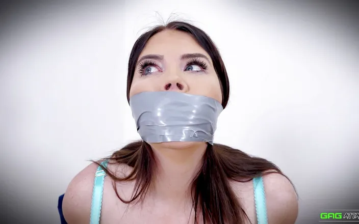 Gag Attack: Terri - PVC tape gagged