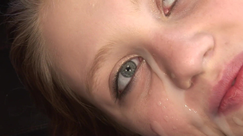 Tight little babes: Innocent looking teen makes a big cock cum twice