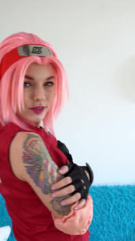 Sakura recebe gozada no cu e gozada interna dentro de sua buceta