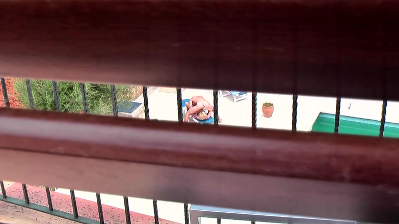 German Porn: Blonde Poolside Double Penetration Ecstasy