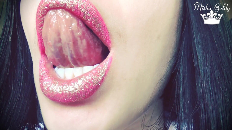 Goddess Misha Goldy: Hookah smoking &amp; lipstick fetish